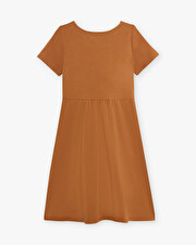 Gathered dress Camel color  Natalys