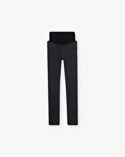 High-waisted slim maternity jeans Black denim  Natalys