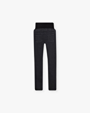 High-waisted slim maternity jeans Black denim  Natalys