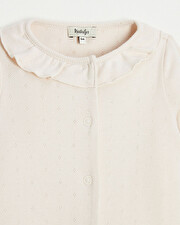 Openwork cotton sleepsuit Light pink color  Natalys