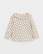 Long sleeve t-shirt Gold button print  Natalys