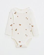 Printed long-sleeved bodysuit Autumn print  Natalys