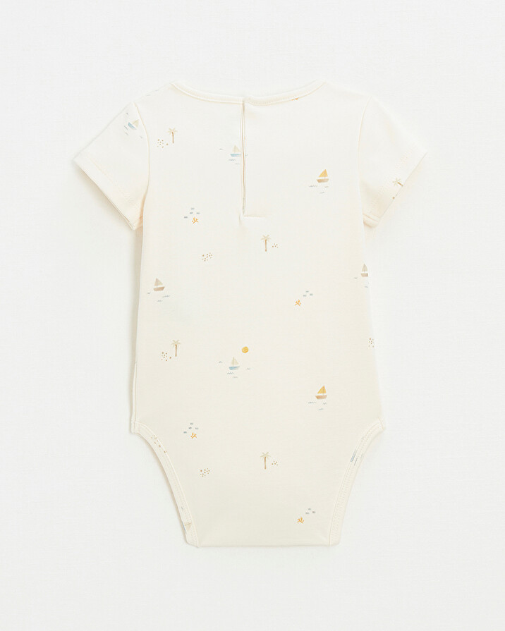 Short sleeve bodysuit Marine print  Natalys