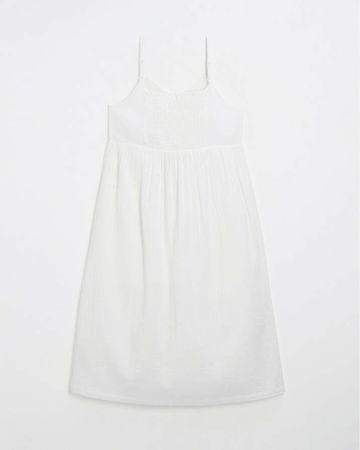 Crepe dress Ecru color  Natalys