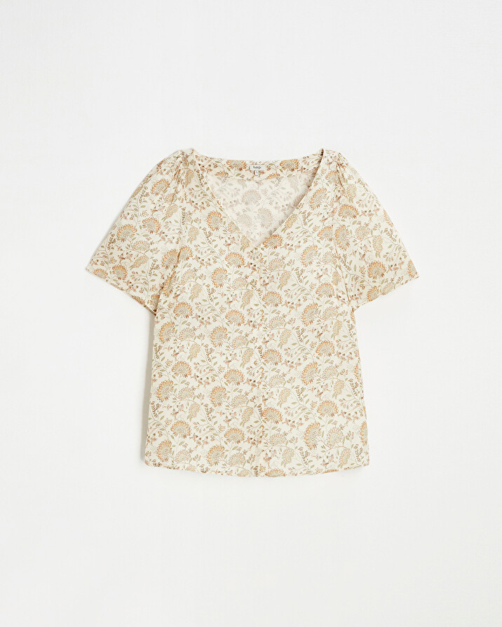 Crepe blouses Indian flower print  Natalys