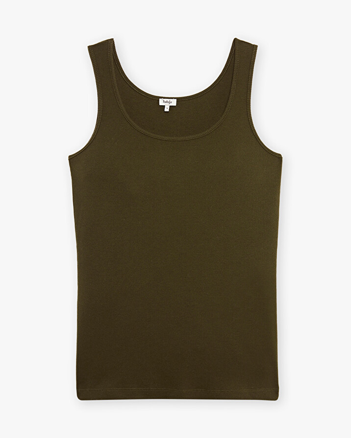 Khaki tank top Khaki color  Natalys