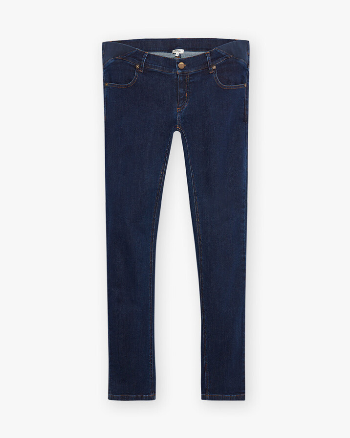 Low-rise slim maternity jeans Blue denim  Natalys
