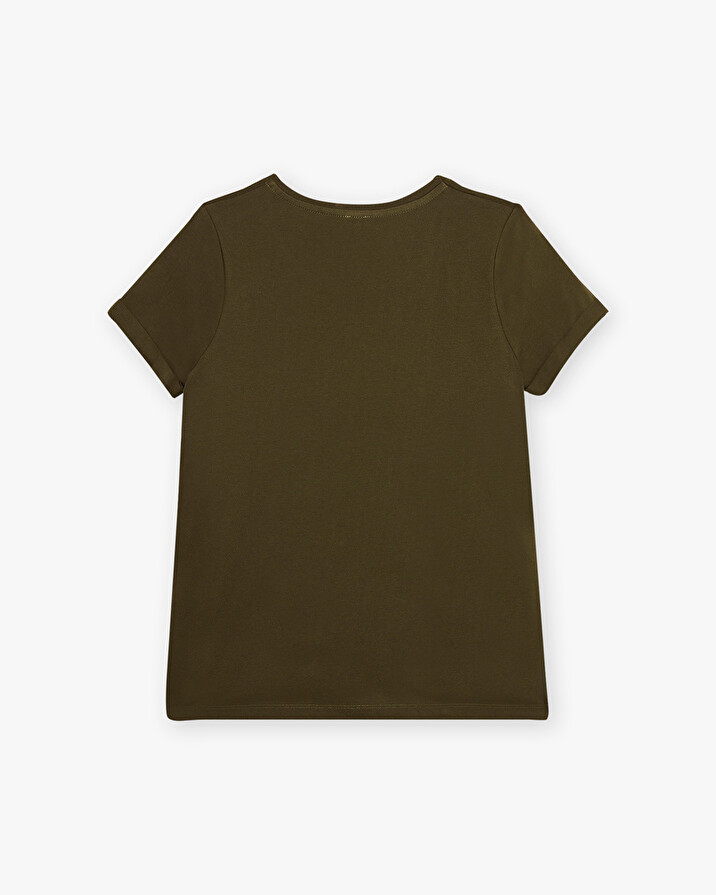 Khaki t-shirt Khaki color  Natalys