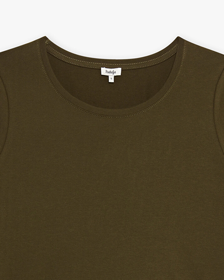 Khaki t-shirt Khaki color  Natalys