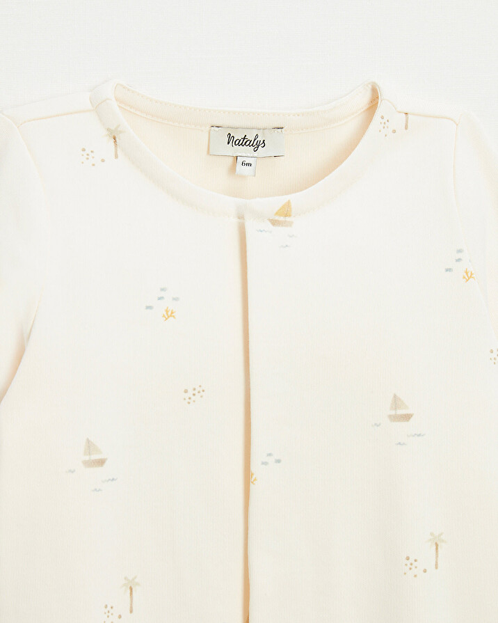 Cotton sleepsuit Marine print  Natalys