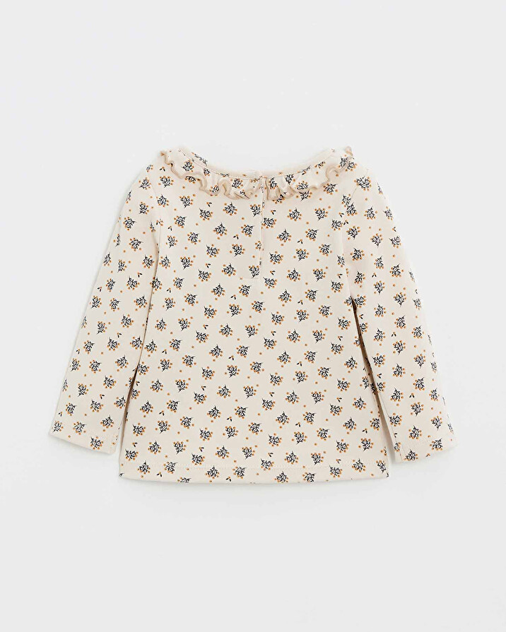 Long sleeve t-shirt Gold button print  Natalys