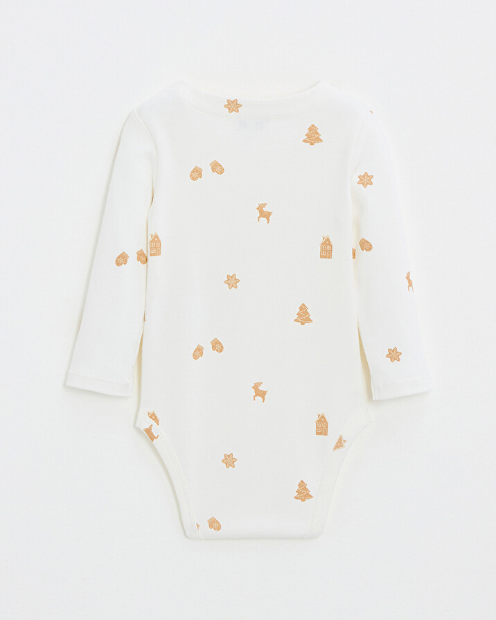 Printed long-sleeved bodysuit Cookie print  Natalys
