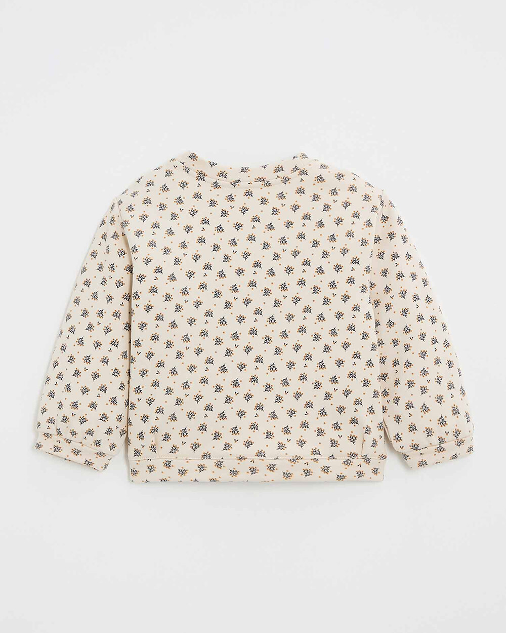 Printed fleece sweatshirt Gold button print  Natalys