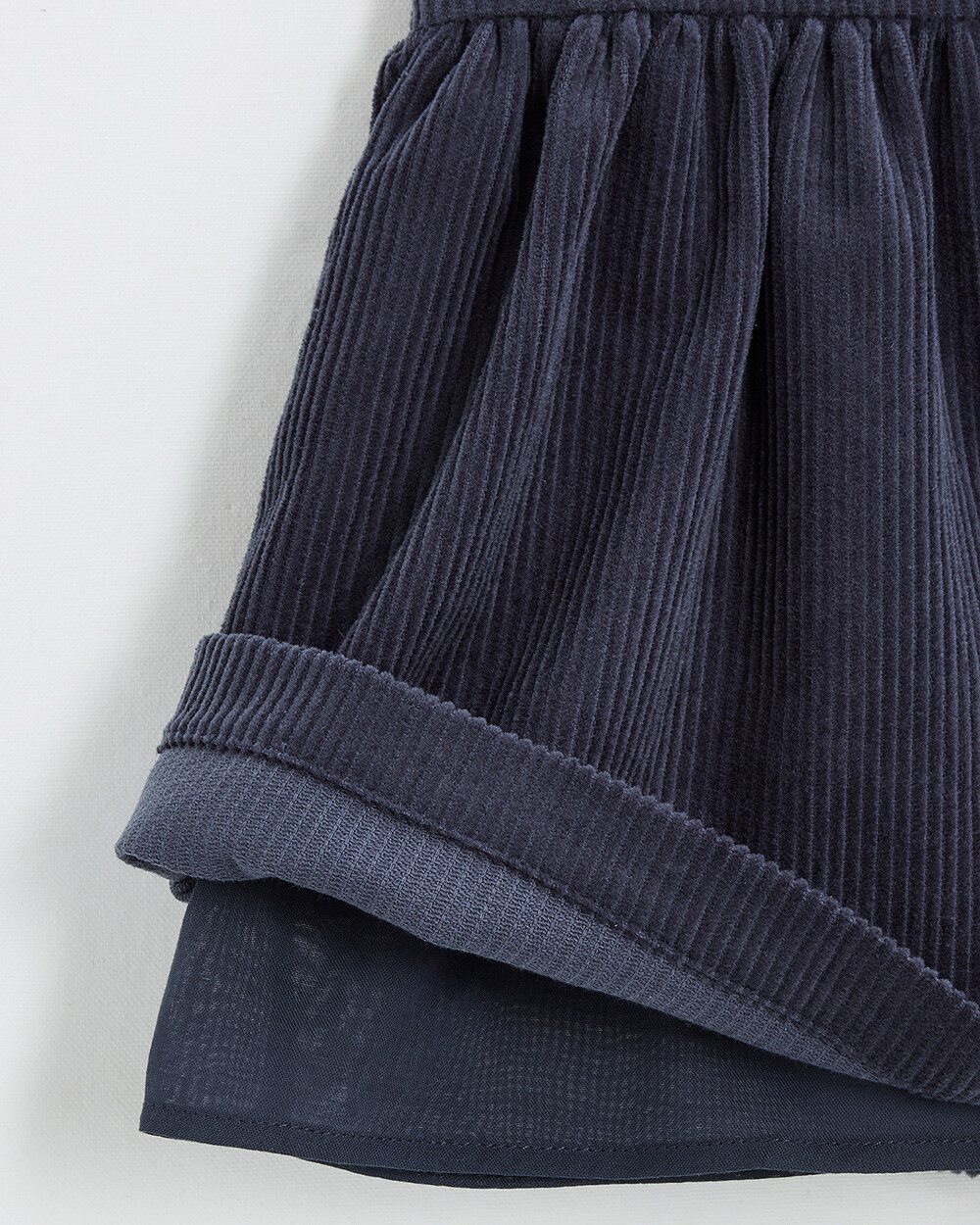 Velvet overall dress Night blue color  Natalys
