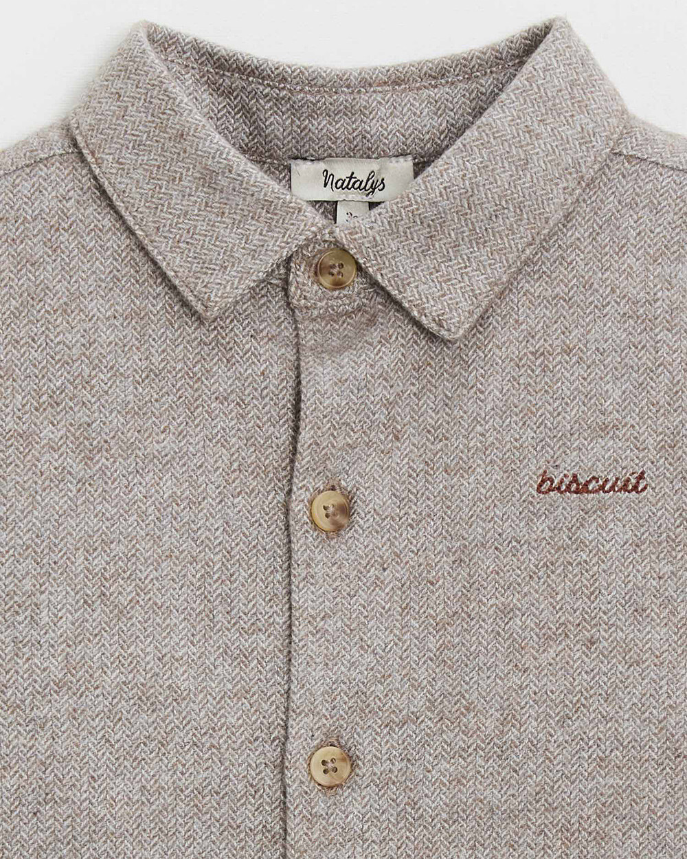Flannel shirt Beige color  Natalys