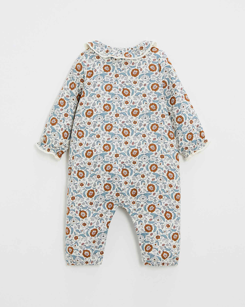 One-piece printed pajamas Folk flower print  Natalys