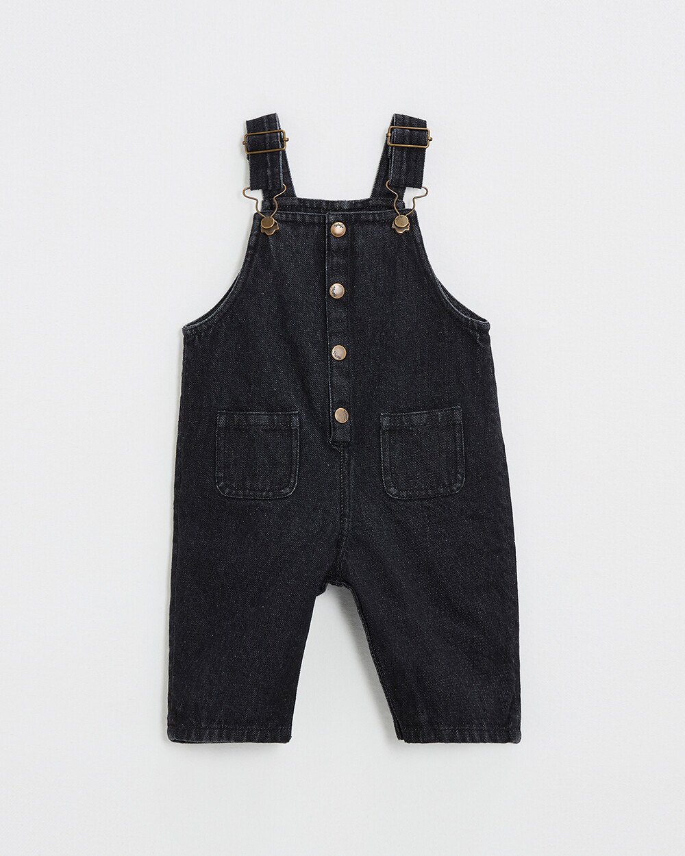 Long denim overalls Charcoal gray color  Natalys