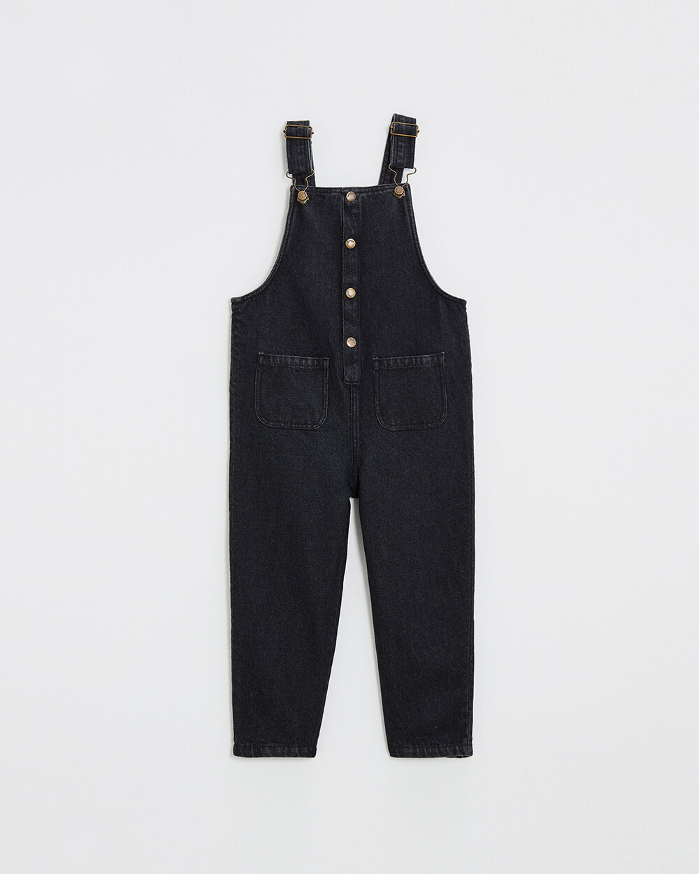 Long denim overalls Charcoal gray color  Natalys