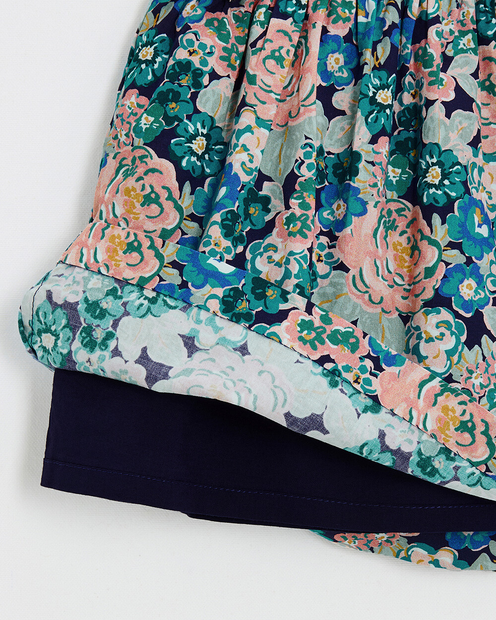 Sleeveless poplin dress Large flower print  Natalys