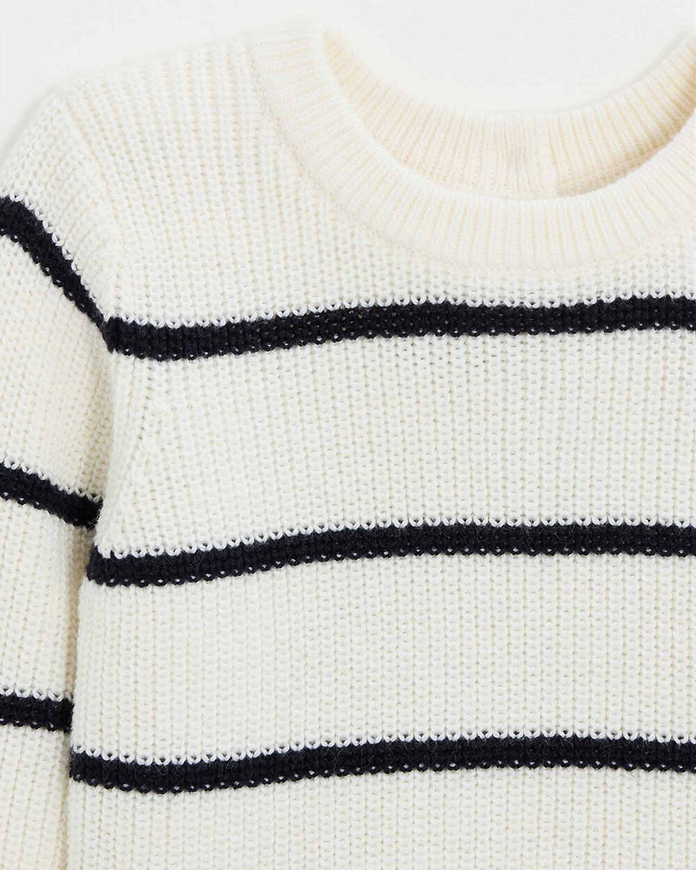 Striped knit sweater Ecru color  Natalys