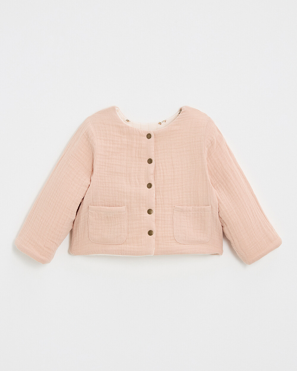 Reversible printed jacket Semi-flower print  Natalys