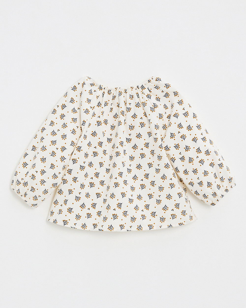 Velvet blouse Gold button print  Natalys