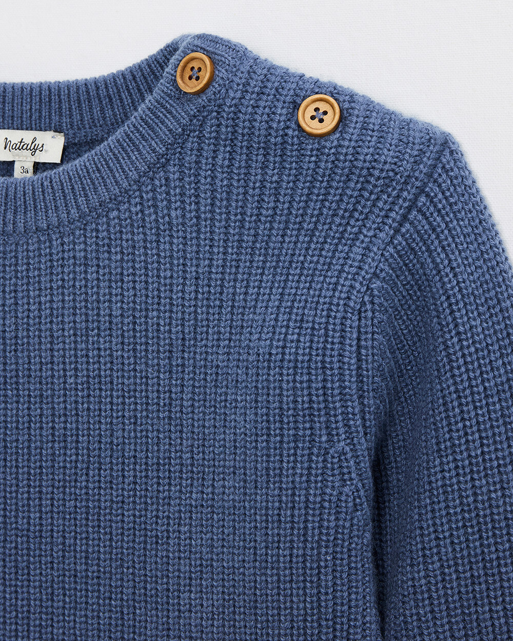 Fancy knit sweater Night blue color  Natalys