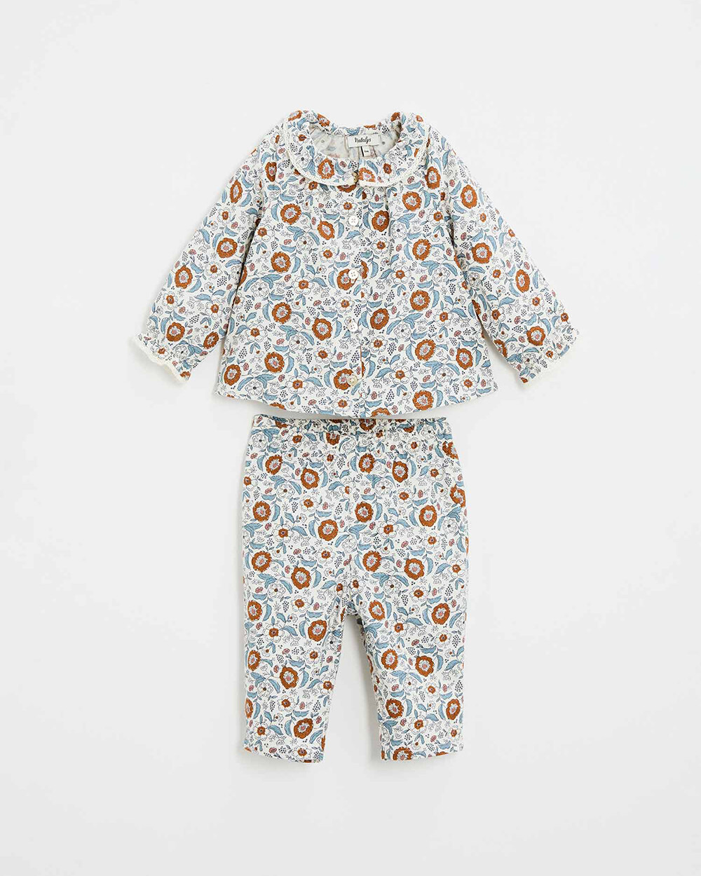 Two-piece printed pajamas Folk flower print  Natalys