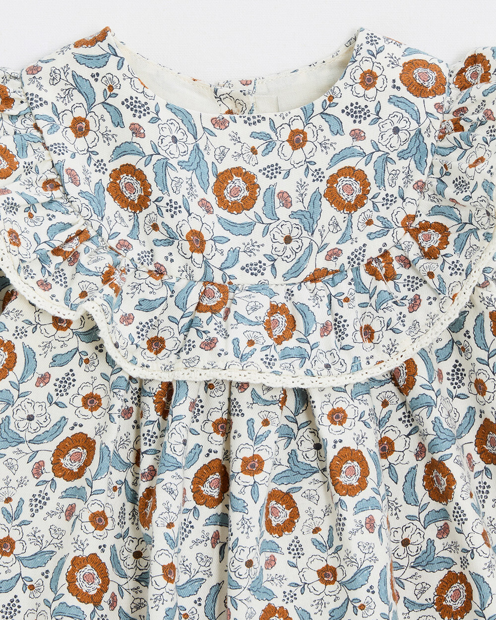 Long sleeve printed dress Folk flower print  Natalys