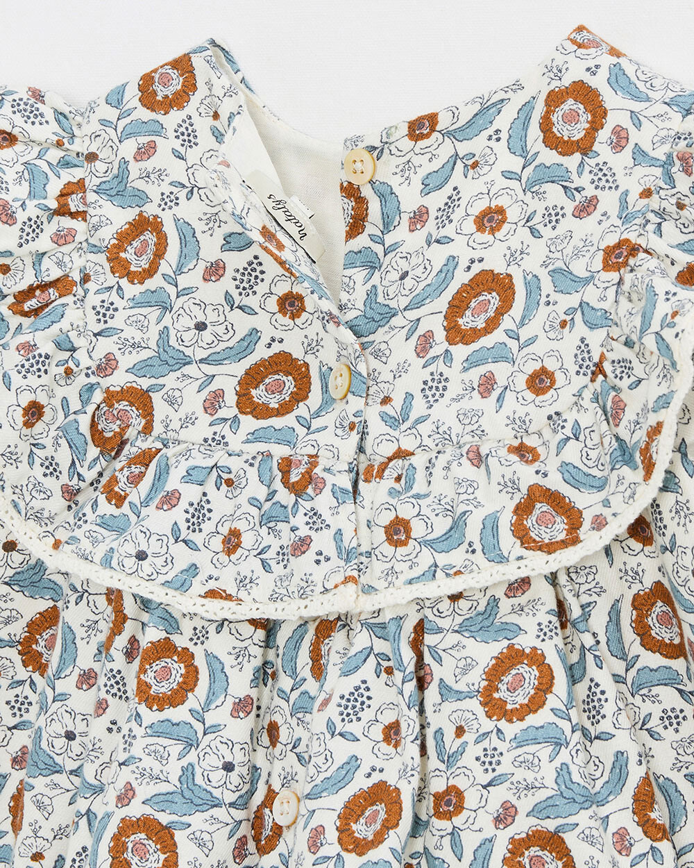 Long sleeve printed dress Folk flower print  Natalys