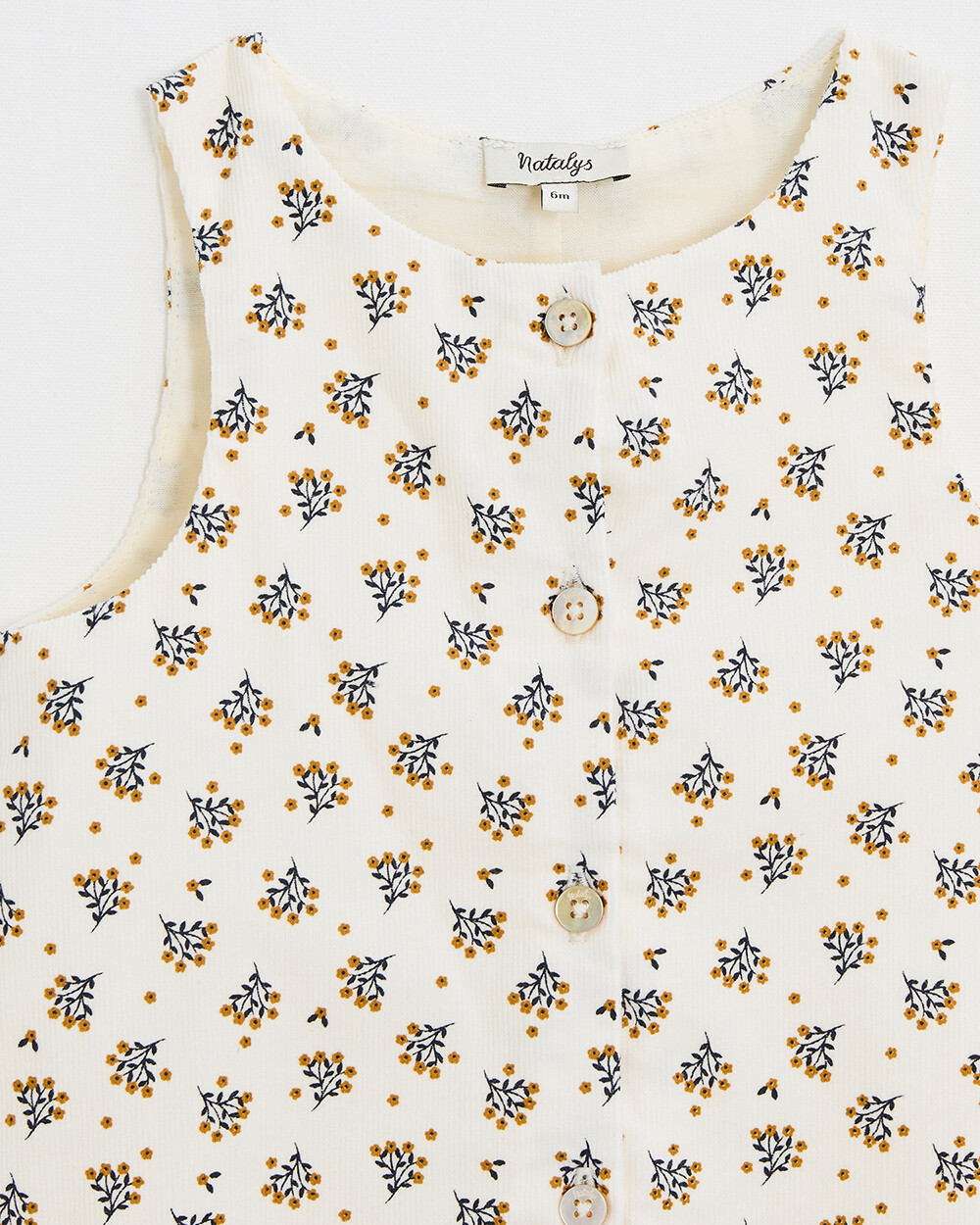 Corduroy jumpsuit Gold button print  Natalys