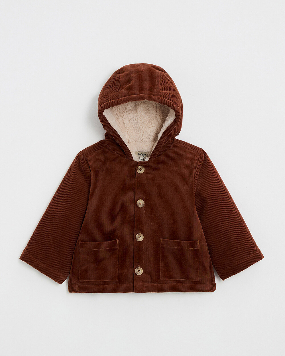 Corduroy coat Brick color  Natalys