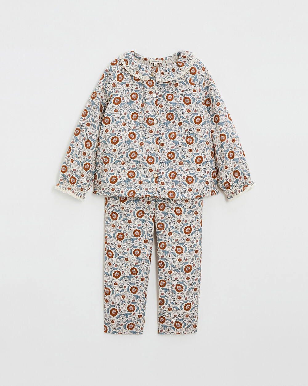 Two-piece printed pajamas Folk flower print  Natalys