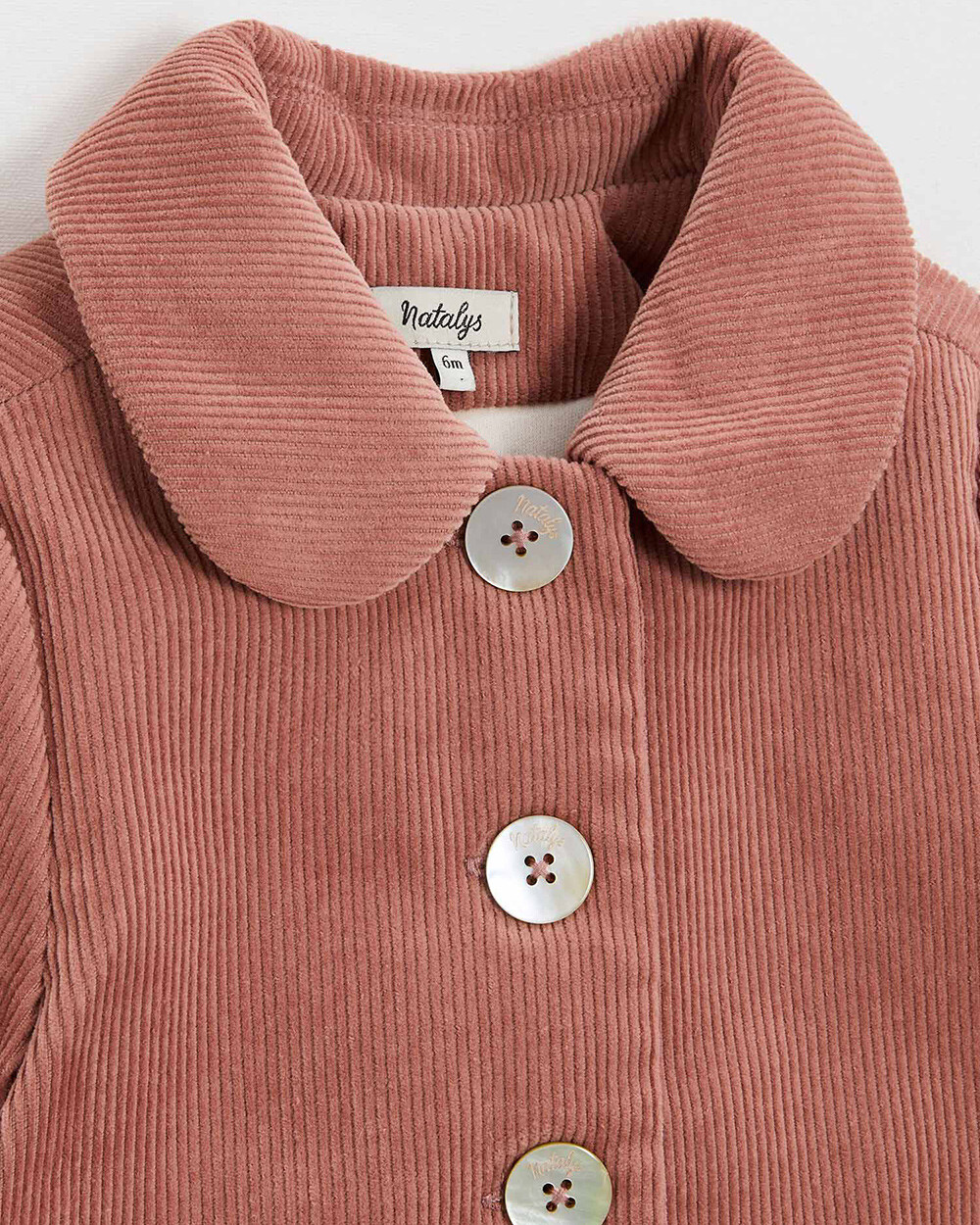 Corduroy coat Begonia pink colors  Natalys