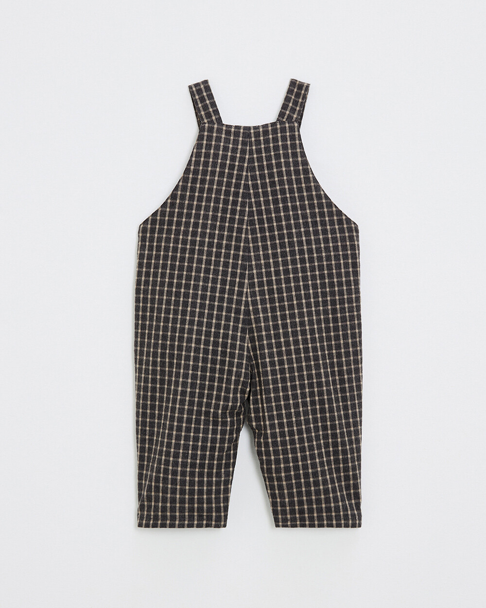 Long flannel overalls Heather anthracite gray color  Natalys