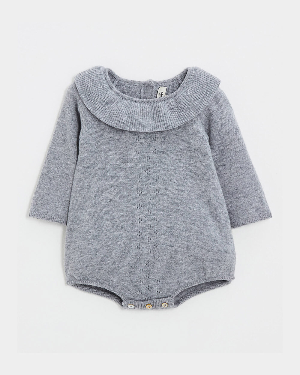 Merino wool romper Grey color  Natalys