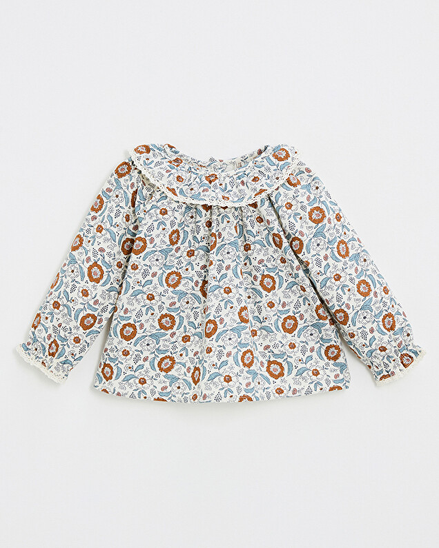 Printed blouse Folk flower print  Natalys