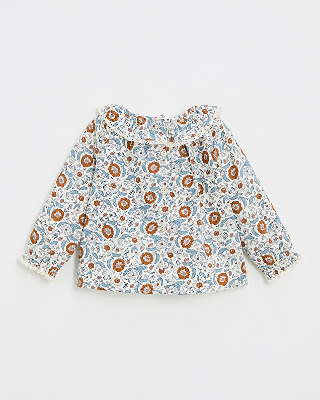 Printed blouse Folk flower print  Natalys