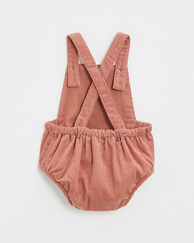 Velvet romper Begonia pink colors  Natalys