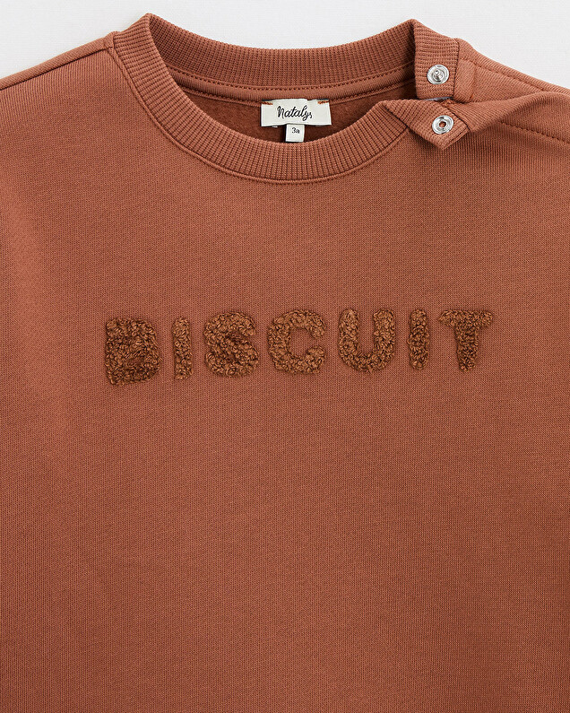 Animated fleece sweatshirt Brick color  Natalys