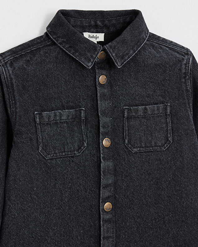 Denim shirt Charcoal gray color Natalys