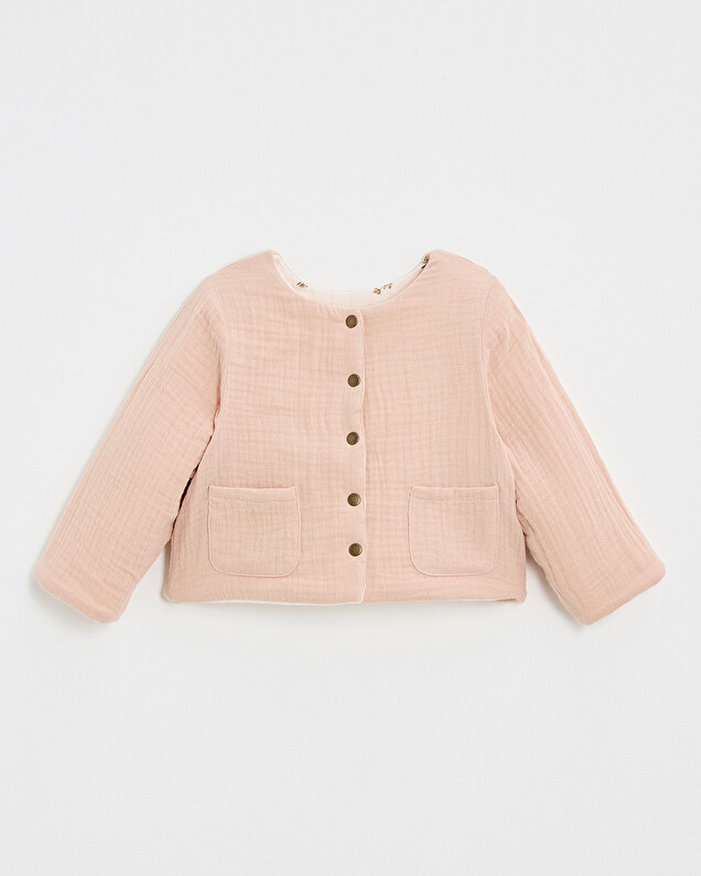 Reversible printed jacket Semi-flower print  Natalys
