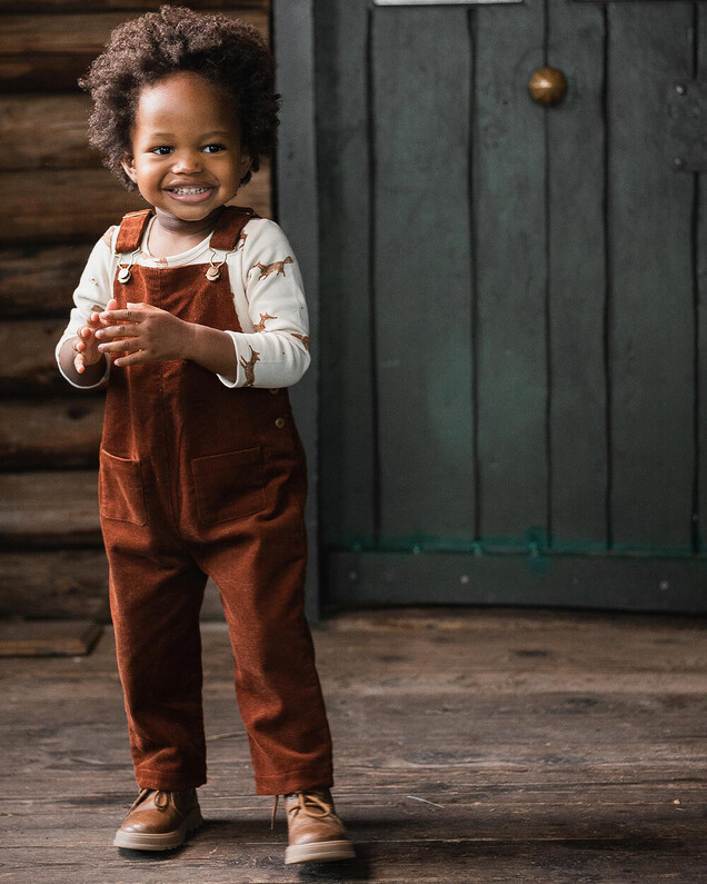 Corduroy overalls Brick color  Natalys