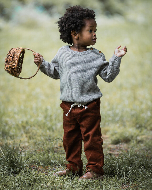 Fancy knit sweater Mocha color  Natalys