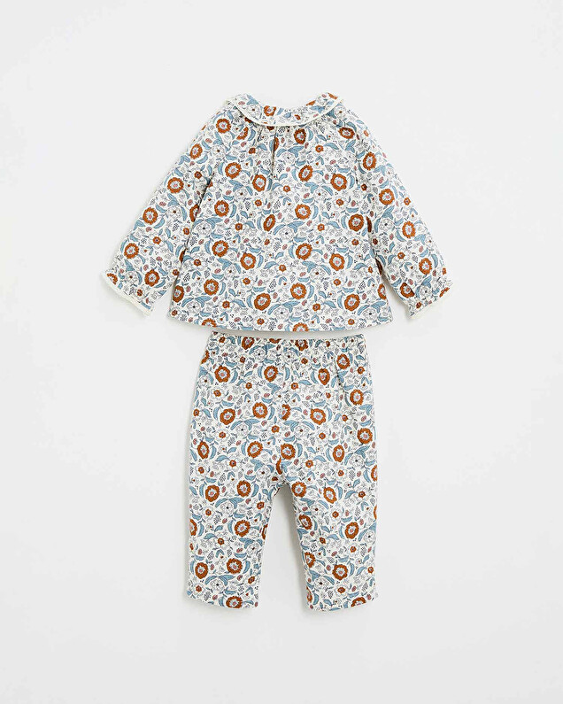 Two-piece printed pajamas Folk flower print  Natalys