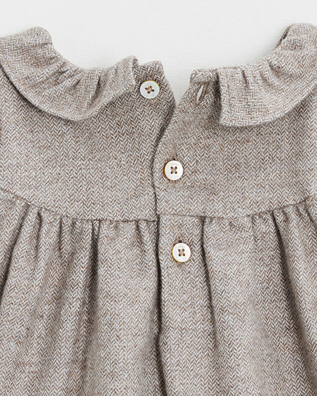 Flannel romper Beige color  Natalys