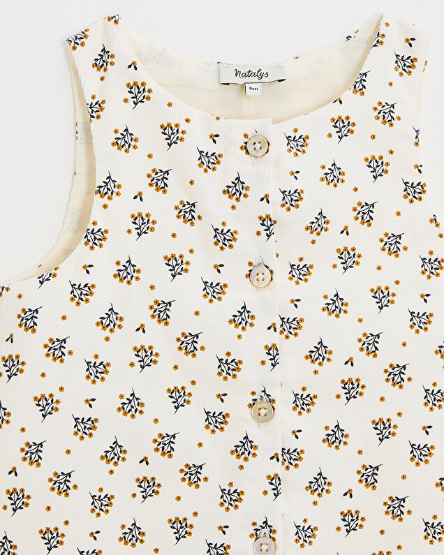 Corduroy jumpsuit Gold button print  Natalys