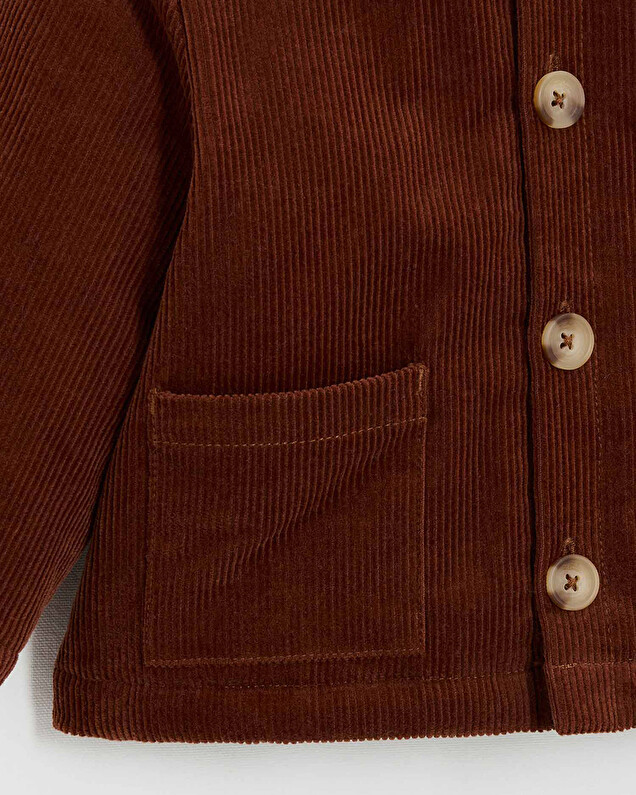 Corduroy coat Brick color  Natalys