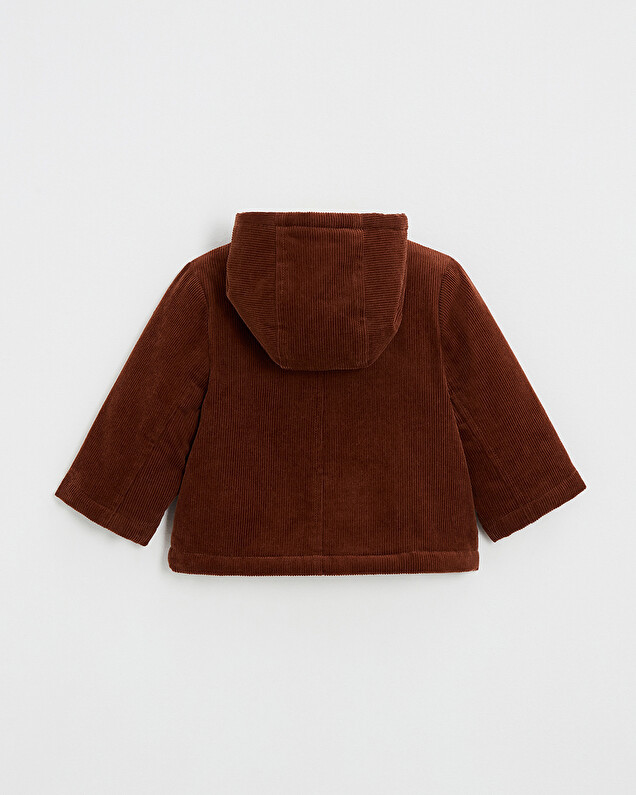 Corduroy coat Brick color  Natalys