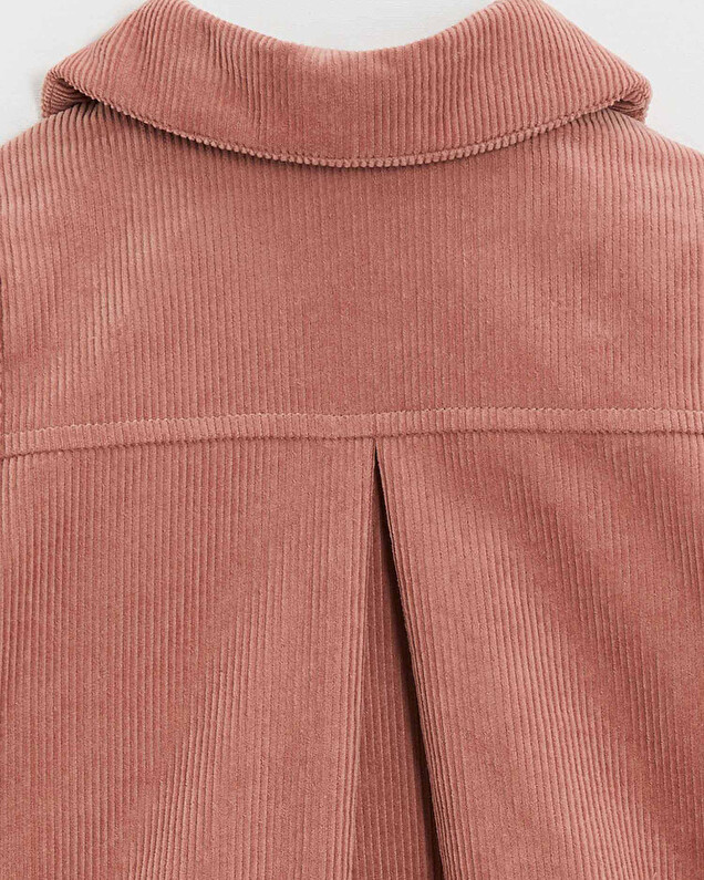 Corduroy coat Begonia pink colors  Natalys